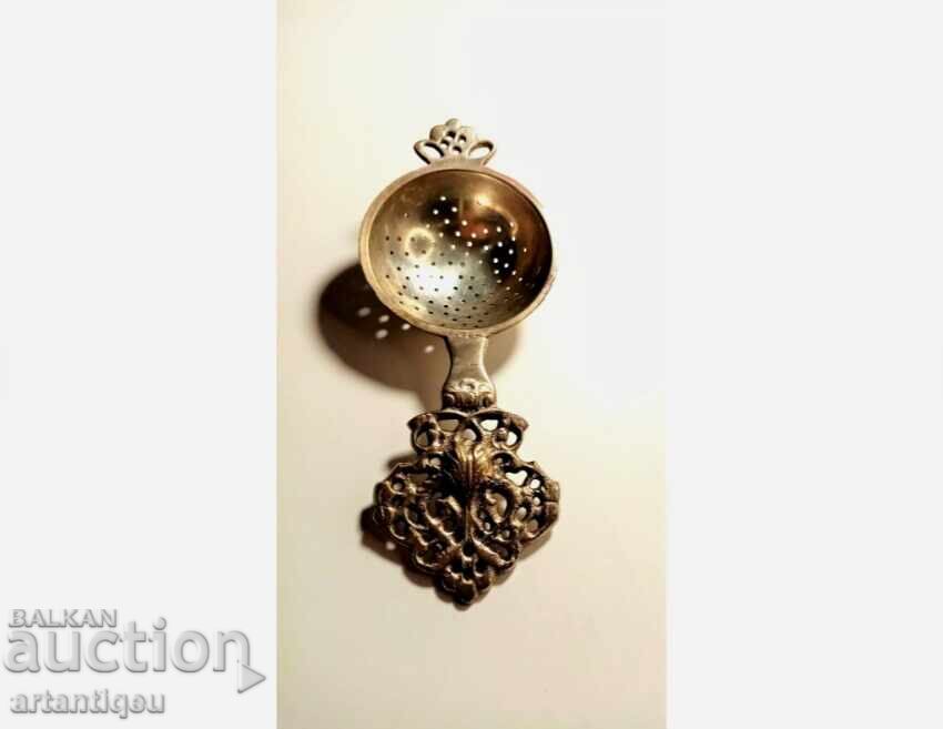 Αρχαίο μεταλλικό σουρωτήρι τελετουργίας από τις αρχές του 20ού αιώνα - 6