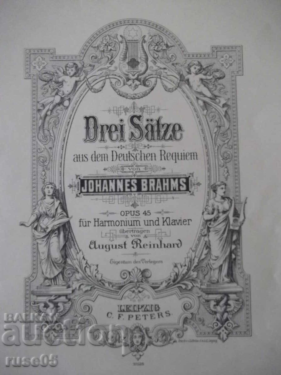Note "Trei părți din Requiemul german de J. Brahms" - 32 lei cu preț 10.00 BGN | € 5.11 Note "Trei părți din Requiemul german de J. Brahms" - 32 lei cu preț 10.00 BGN | € 5.11