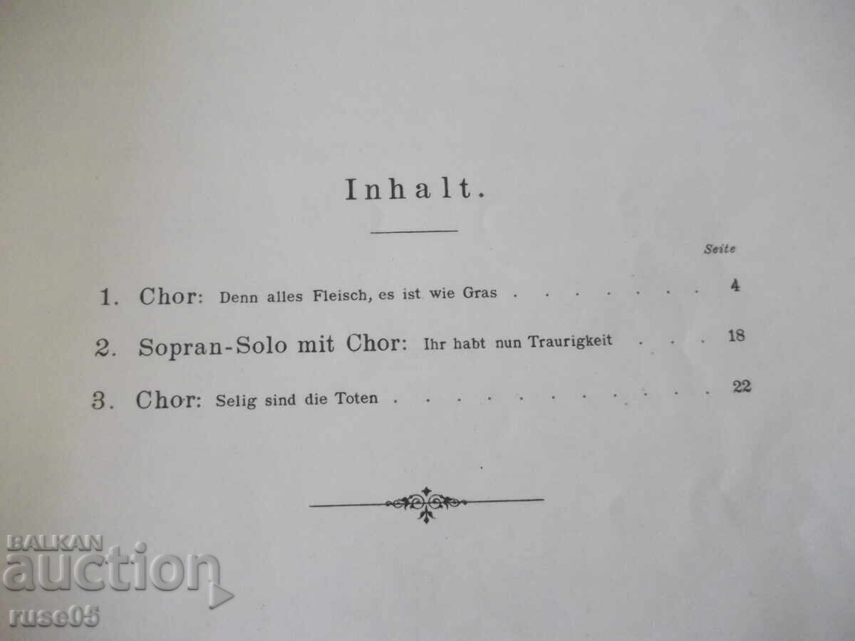 Licitație Note "Trei părți din Requiemul german de J. Brahms" - 32 lei Licitație Note "Trei părți din Requiemul german de J. Brahms" - 32 lei
