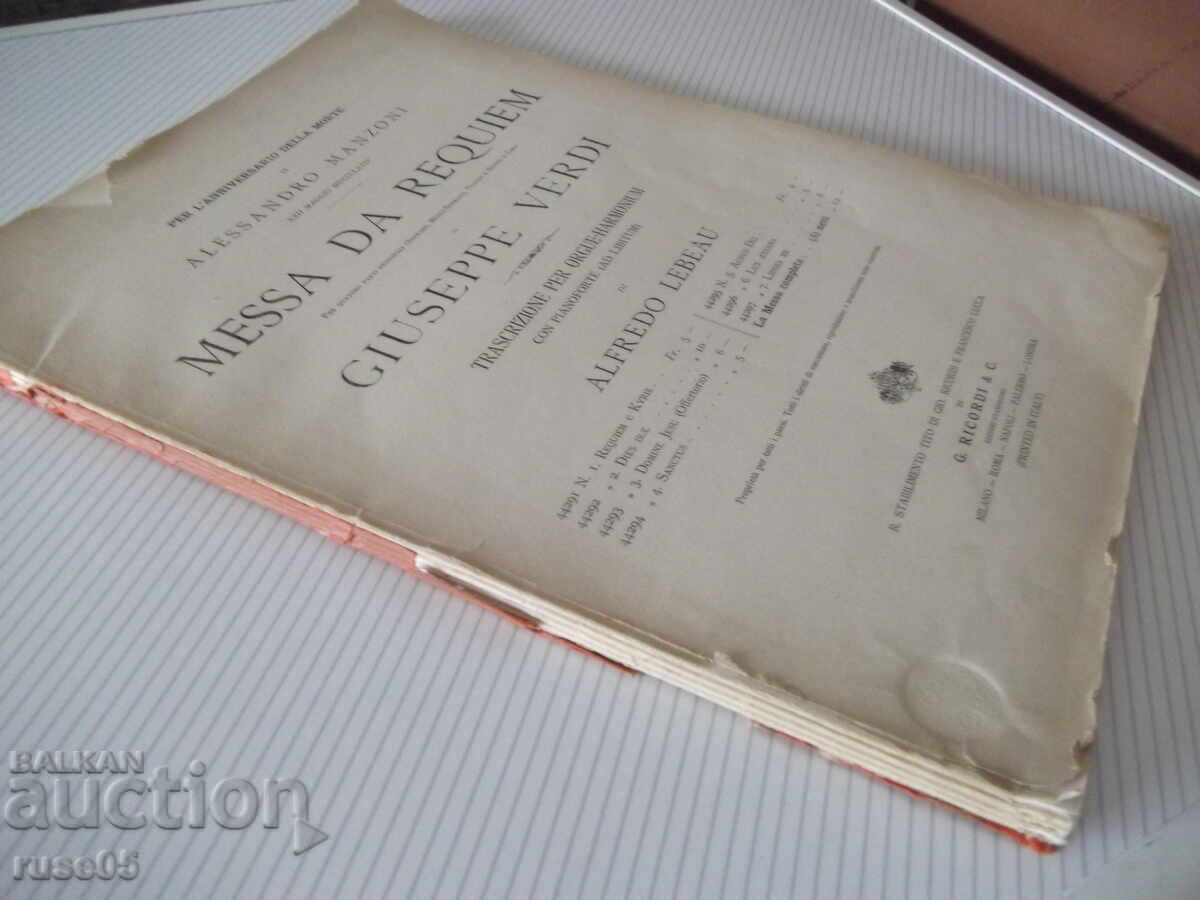 Sheet Music "Messa da requiem - Giuseppe Verdi" - 88 pages - 6