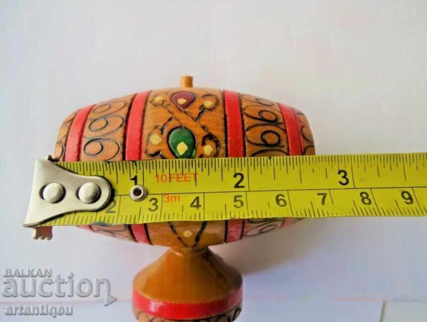 Communist hand-made wooden mini barrel, vintage - 6