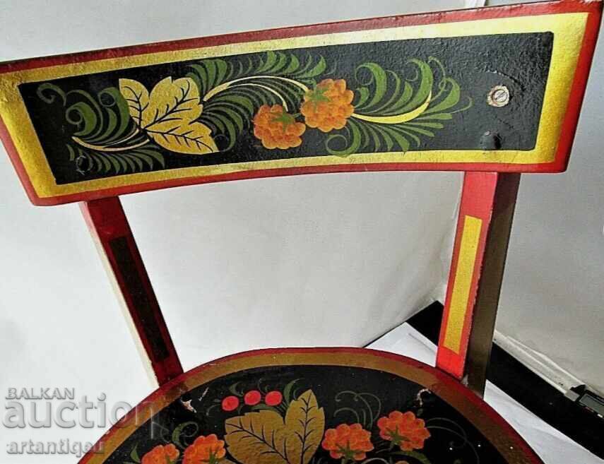 Δημοπρασία Αυθεντική σοβιετική χειροποίητη παιδική καρέκλα, vintage