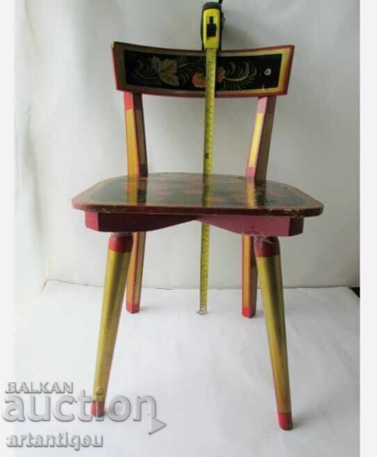 Παράδοση Αυθεντική σοβιετική χειροποίητη παιδική καρέκλα, vintage