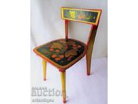 Оригинален съветски ръчно изработен детски стол, винтидж