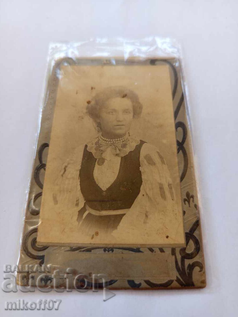 Снимка картон фотография Грънчаров Враца Народна носия