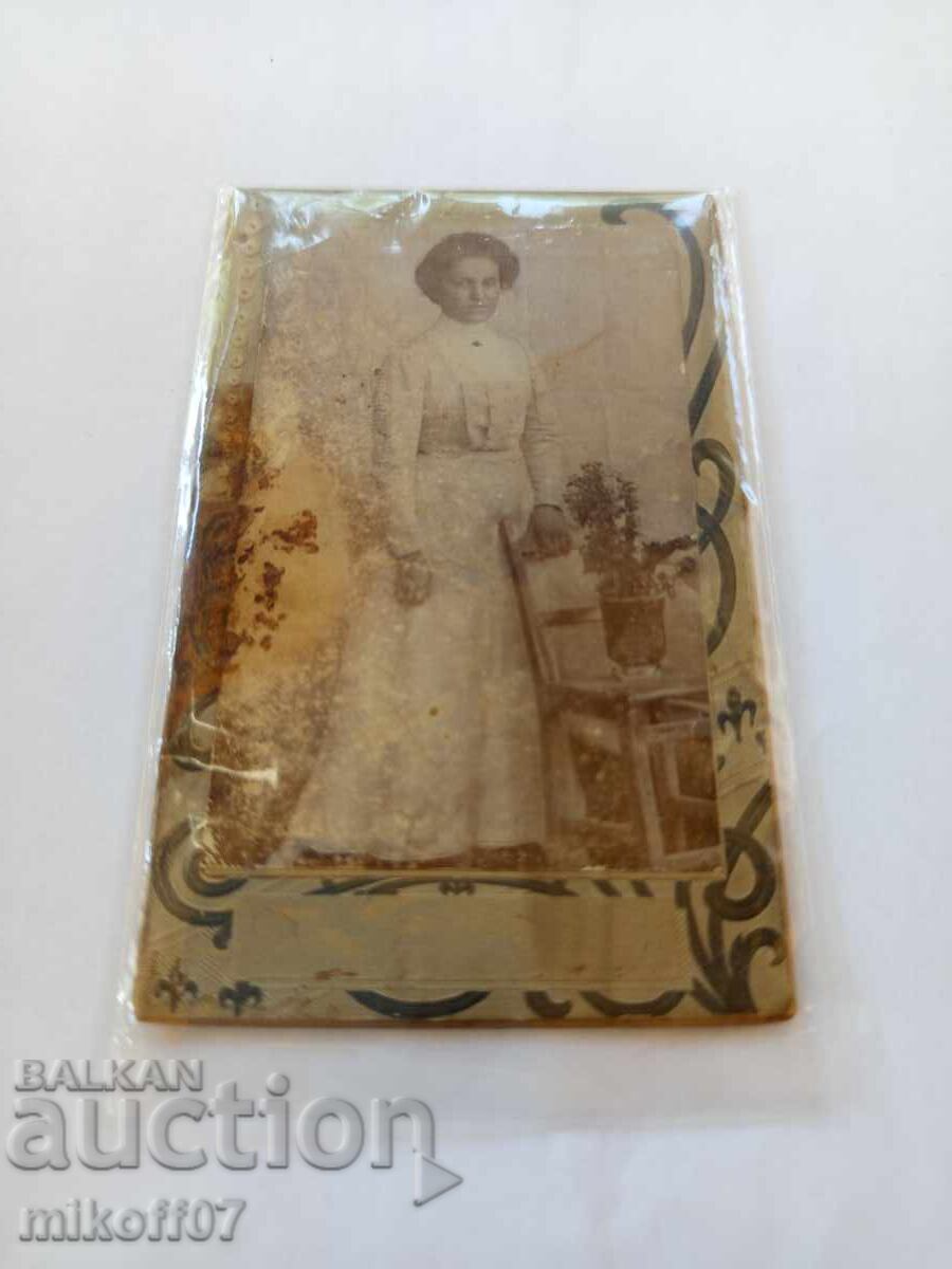 Снимка картон фотография Грънчаров Враца Народна носия