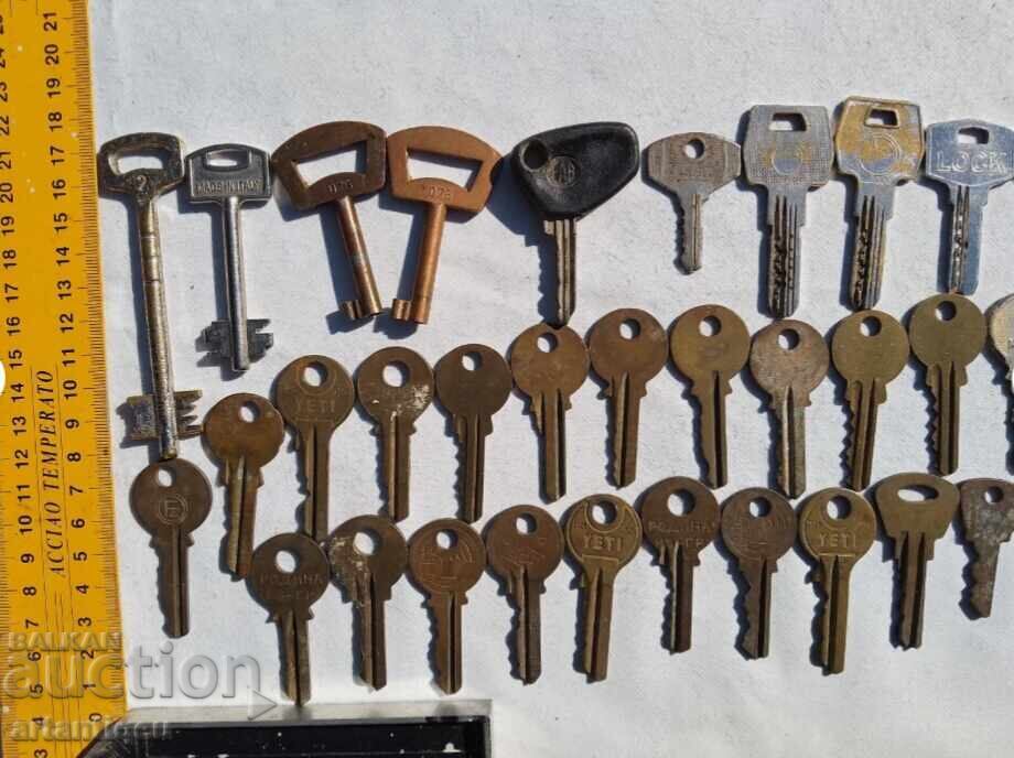 Αυθεντική παρτίδα 47 κλειδιών, συλλογή κλειδαρά, vintage κειμήλιο - 5
