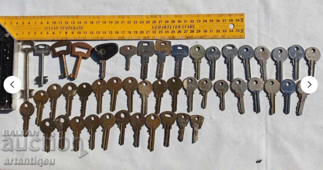 Αυθεντική παρτίδα 47 κλειδιών, συλλογή κλειδαρά, vintage κειμήλιο - 6