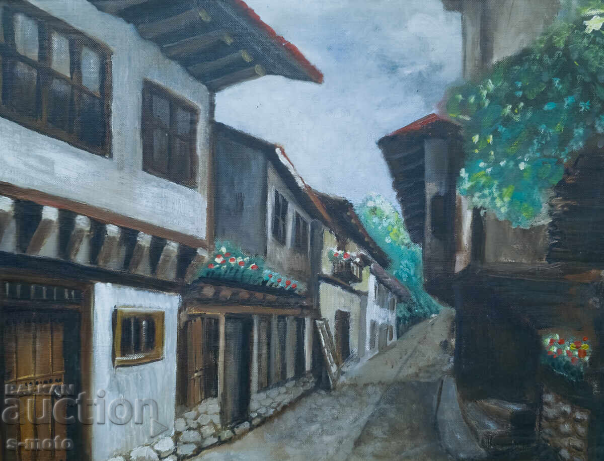 Картина маслени бои градски пейзаж с цена 350.00 лв. | € 178.95 Картина маслени бои градски пейзаж с цена 350.00 лв. | € 178.95