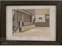 Painting Stage Design Georgi Popov - John (1906 - 1961)