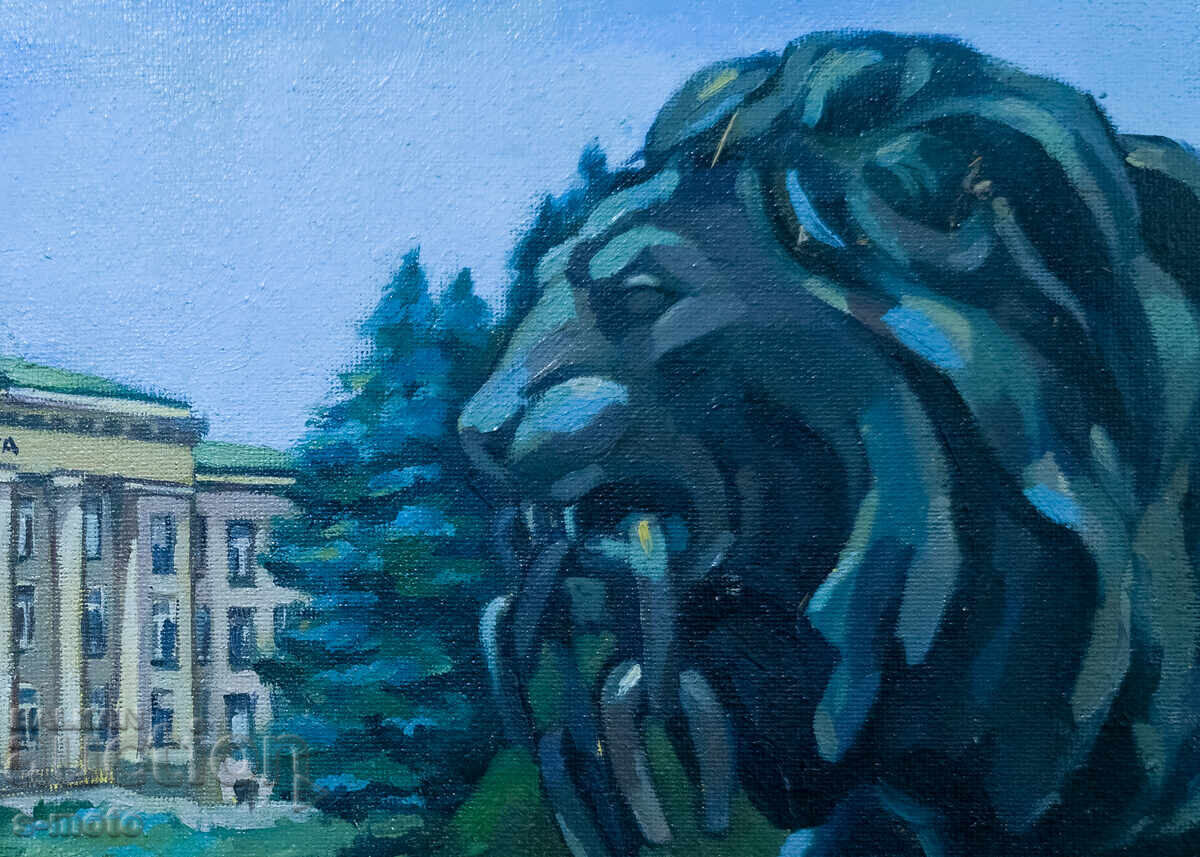 Delivery of Oil painting, cityscape of Ruse