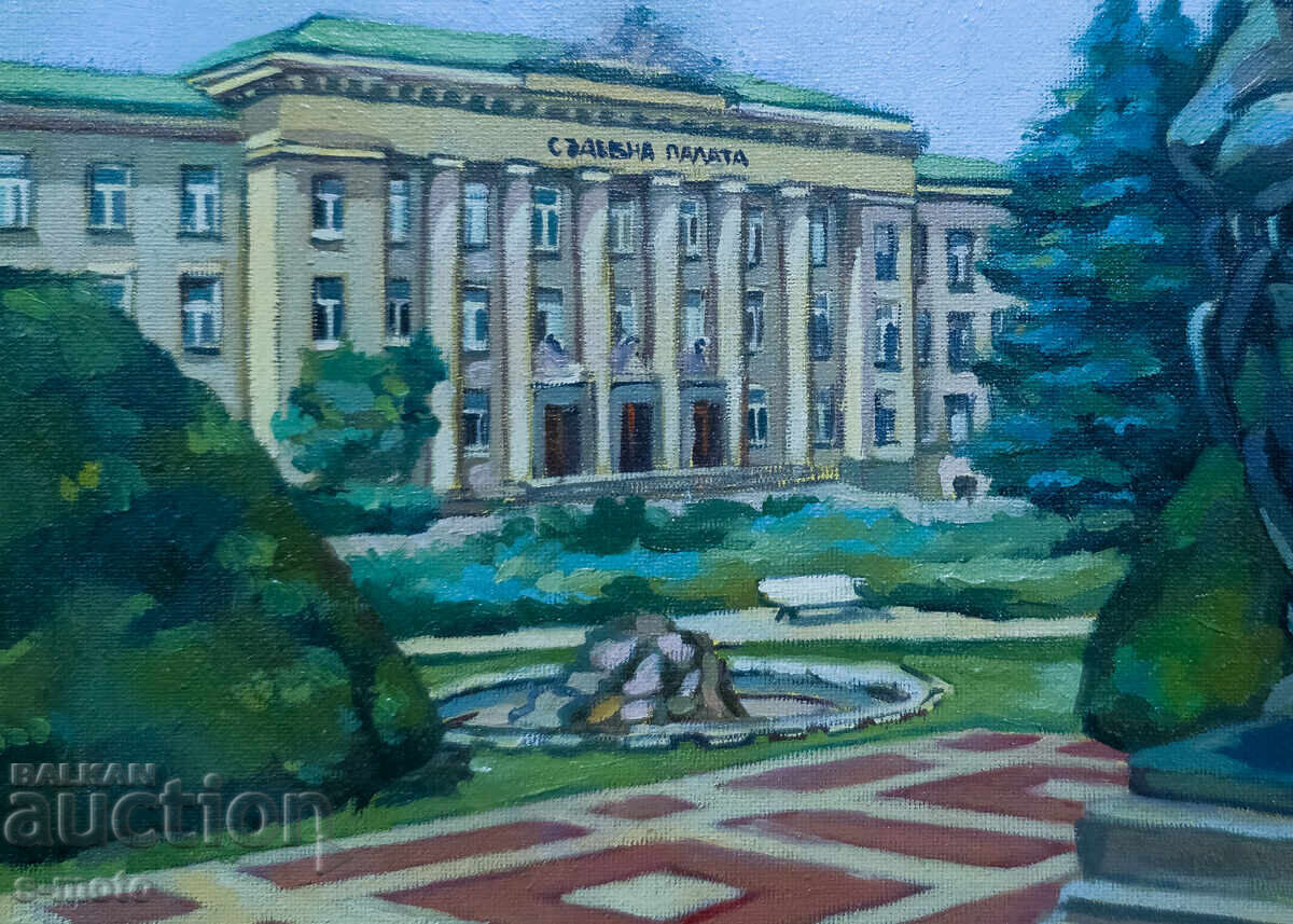 Oil painting, cityscape of Ruse - 6