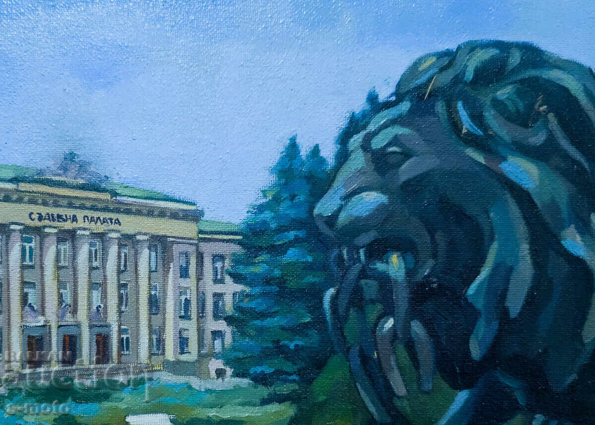 Oil painting, cityscape of Ruse - 7