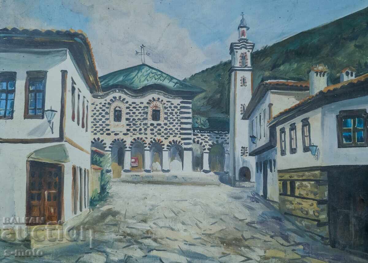 Картина маслени бои градски пейзаж - 6