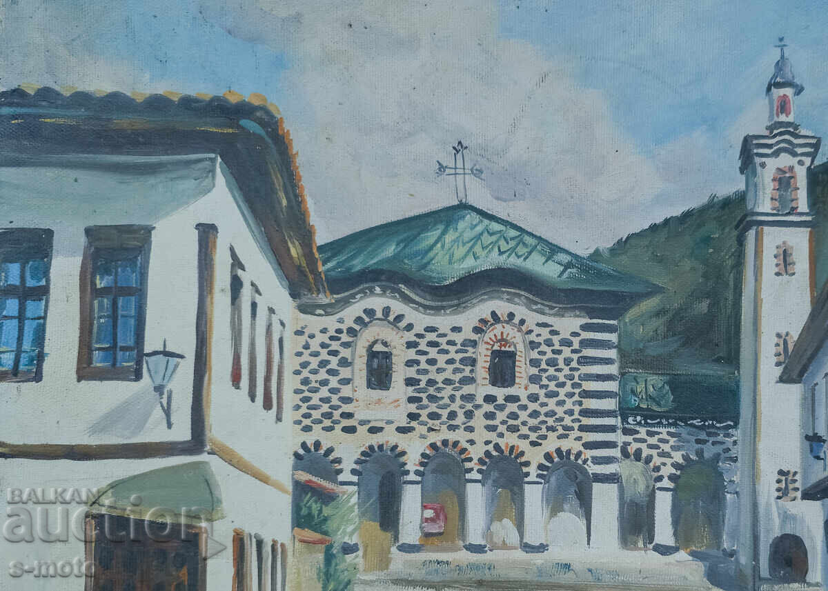 Картина маслени бои градски пейзаж - 7