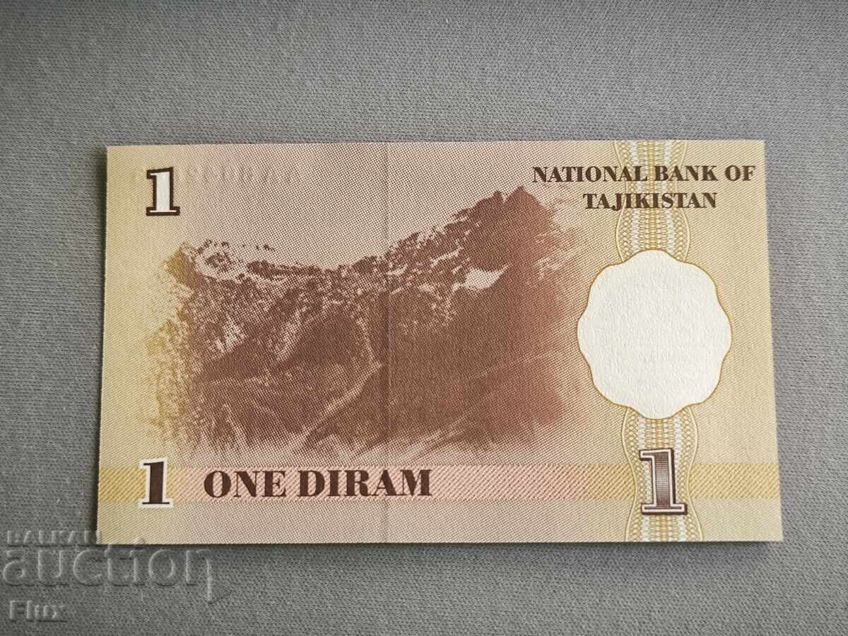 Banknote - Tajikistan - 1 Diram UNC | 1999 with price 2.75 BGN | € 1.41 Banknote - Tajikistan - 1 Diram UNC | 1999 with price 2.75 BGN | € 1.41