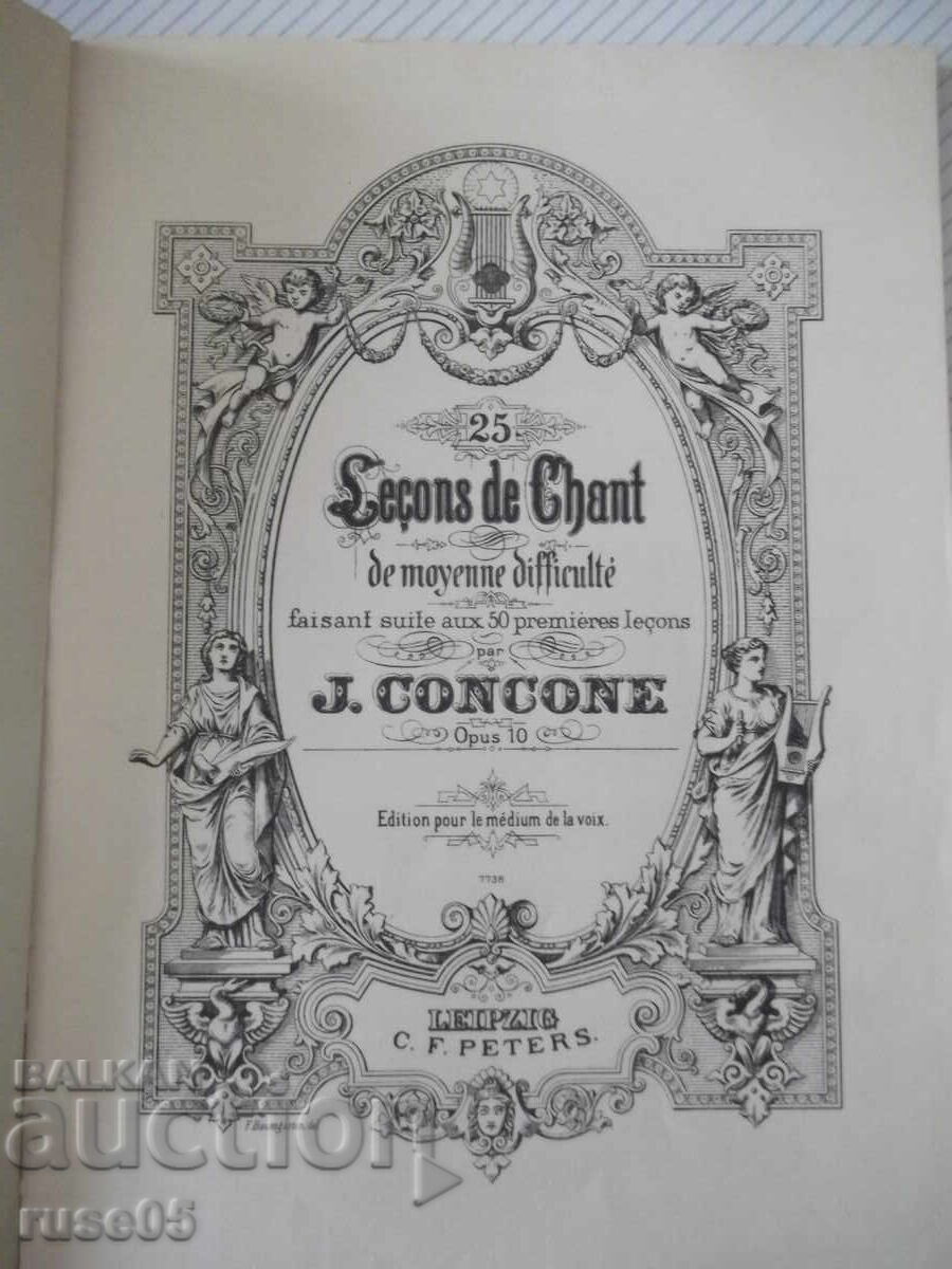 Sheet Music "CONCONE - Opus 10 - J. Concone" - 52 pages with price 10.00 BGN | € 5.11