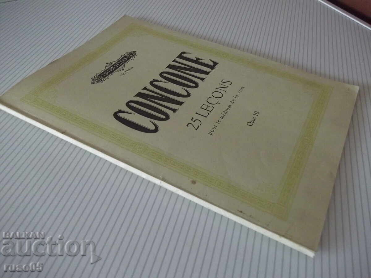 Sheet Music "CONCONE - Opus 10 - J. Concone" - 52 pages - 7