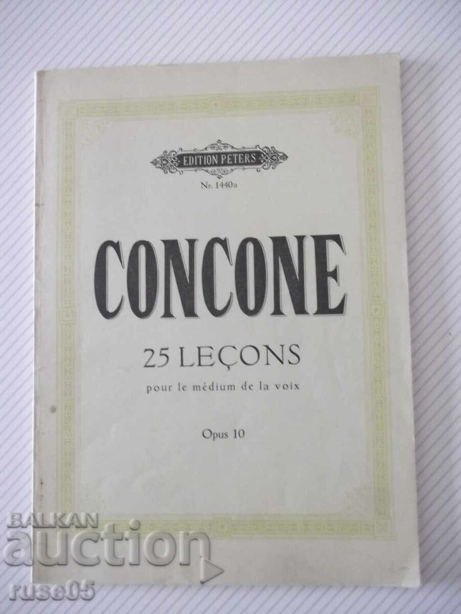 Sheet Music "CONCONE - Opus 10 - J. Concone" - 52 pages