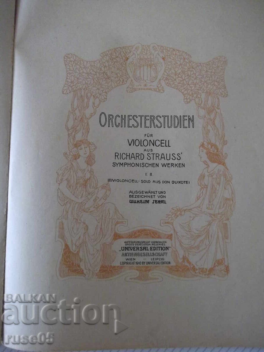 Ноти "ORCHESTERSTUDIEN FÜR VIOLONCELL AUS R.STRAUSS"-46стр. с цена 10.00 лв. | € 5.11 Ноти "ORCHESTERSTUDIEN FÜR VIOLONCELL AUS R.STRAUSS"-46стр. с цена 10.00 лв. | € 5.11