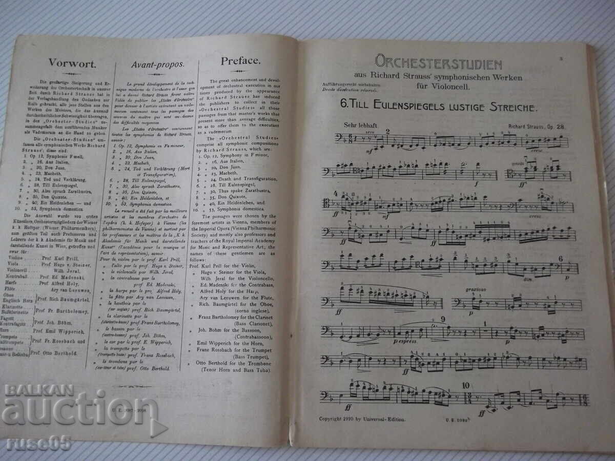 Аукцион Ноти "ORCHESTERSTUDIEN FÜR VIOLONCELL AUS R.STRAUSS"-46стр. Аукцион Ноти "ORCHESTERSTUDIEN FÜR VIOLONCELL AUS R.STRAUSS"-46стр.