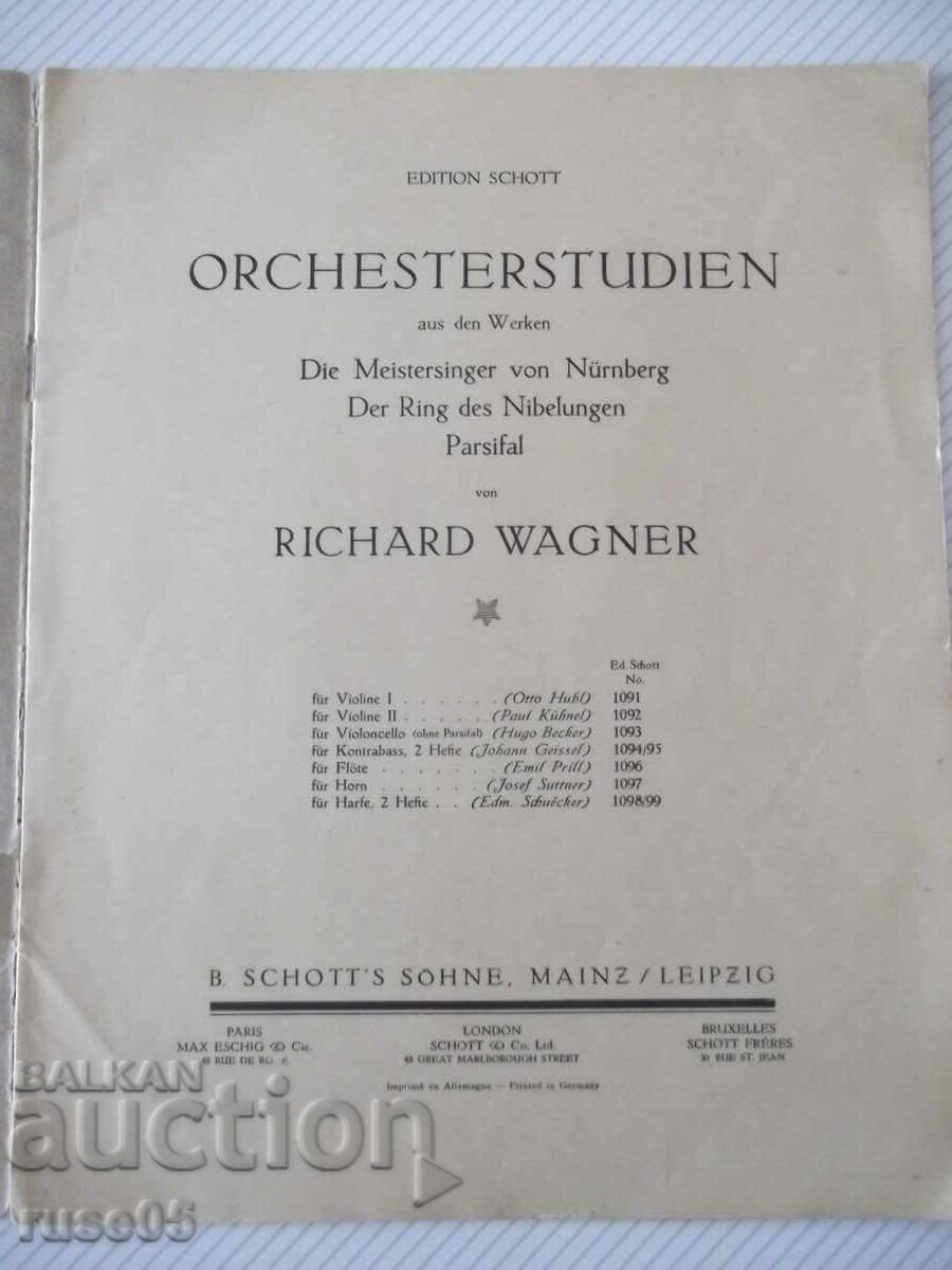 Sheet Music "ORCHESTRAL STUDIES from the Works of R. WAGNER" - 20 pages with price 10.00 BGN | € 5.11