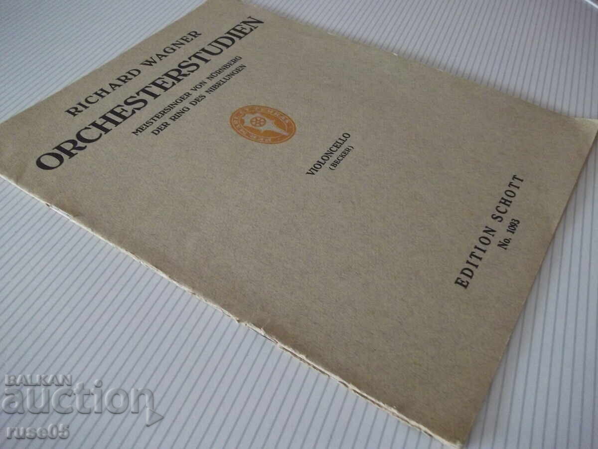 Sheet Music "ORCHESTRAL STUDIES from the Works of R. WAGNER" - 20 pages - 6