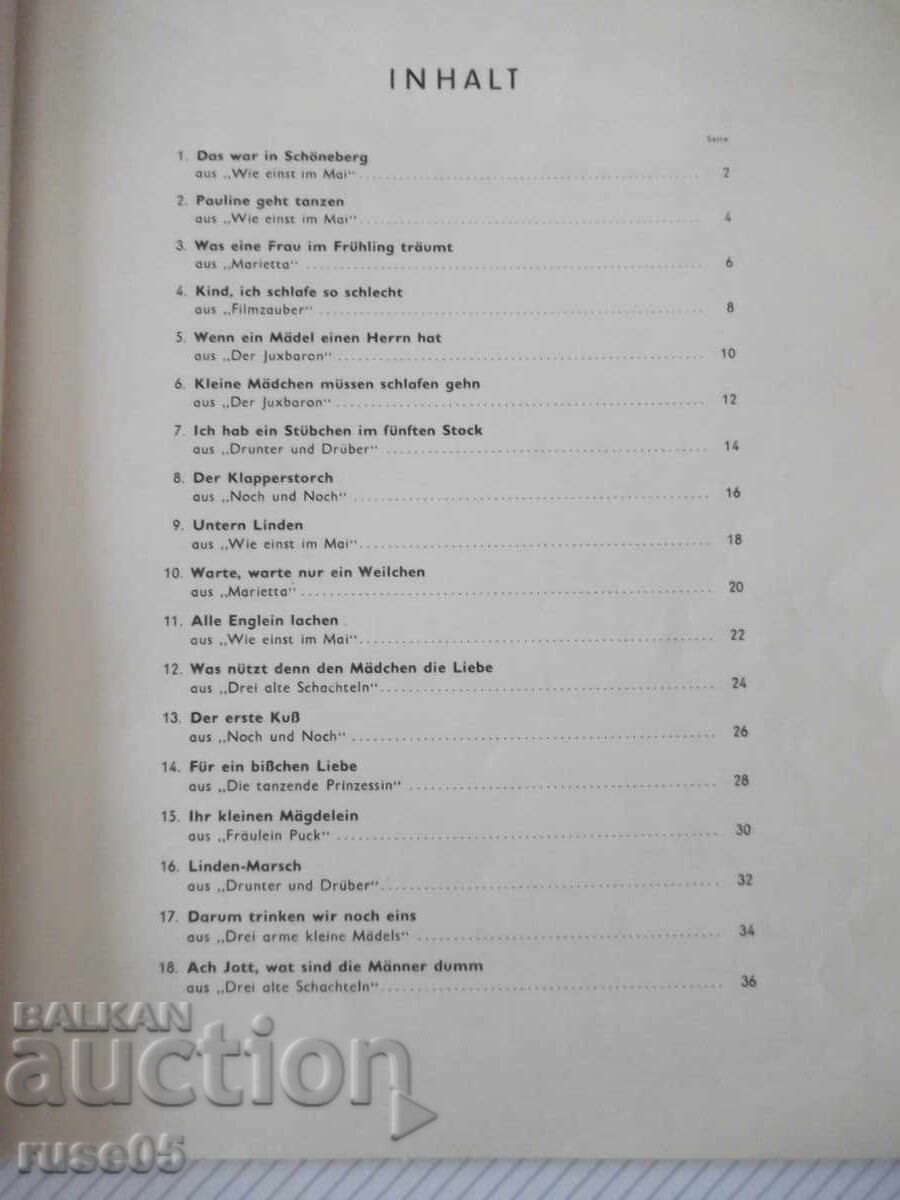 Licitație Note "Walter Kollo album pentru pian-acordeon" - 38 pag Licitație Note "Walter Kollo album pentru pian-acordeon" - 38 pag