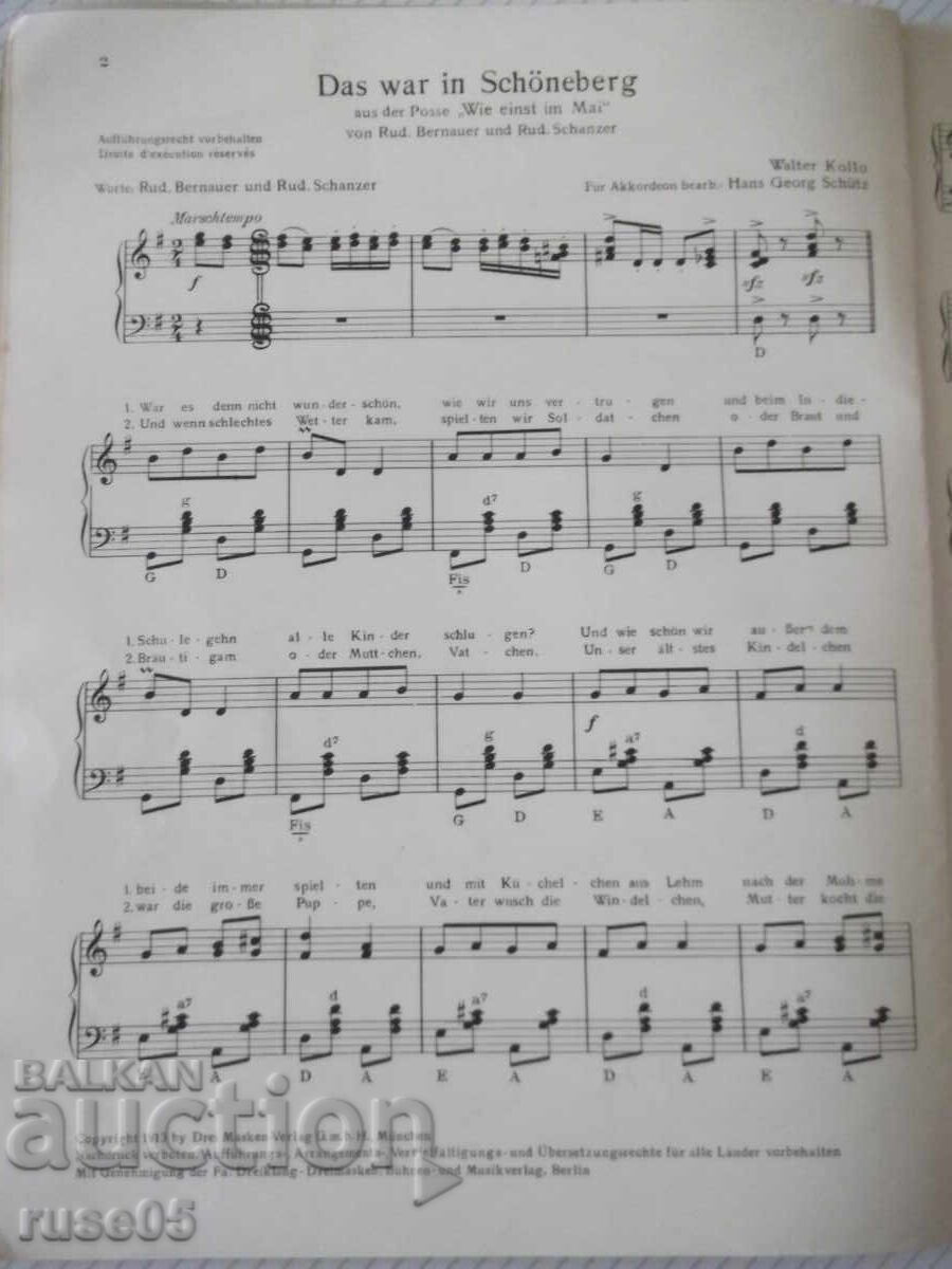 Livrarea Note "Walter Kollo album pentru pian-acordeon" - 38 pag Livrarea Note "Walter Kollo album pentru pian-acordeon" - 38 pag