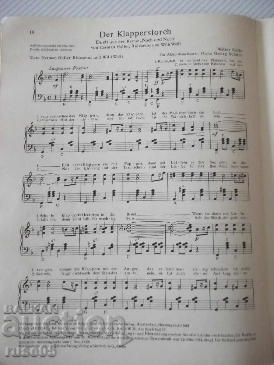 Note "Walter Kollo album pentru pian-acordeon" - 38 pag - 5 Note "Walter Kollo album pentru pian-acordeon" - 38 pag - 5