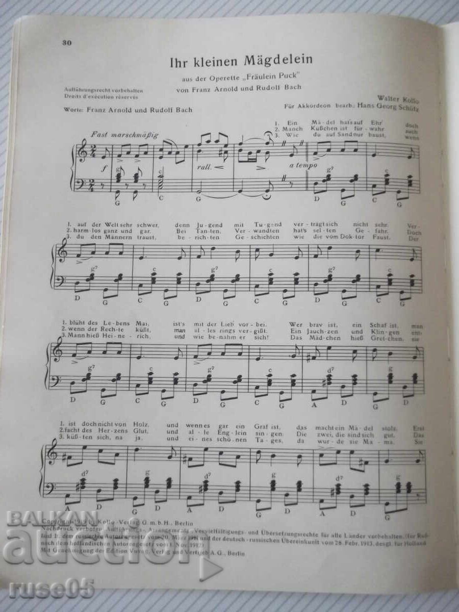Note "Walter Kollo album pentru pian-acordeon" - 38 pag - 6 Note "Walter Kollo album pentru pian-acordeon" - 38 pag - 6