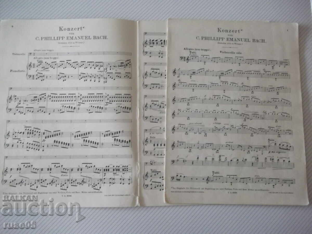 Аукцион Ноти "C.PH.EM.BACH-KONZERT-A moll" - 32 стр.