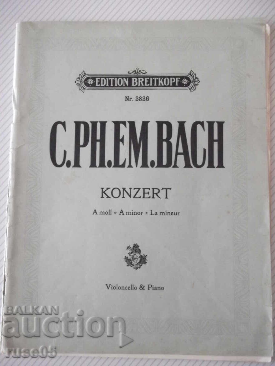 Ноти "C.PH.EM.BACH-KONZERT-A moll" - 32 стр.
