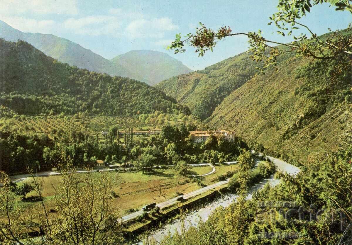 Παλιά καρτ ποστάλ - Μονή Μπατσκόβο, Γενική άποψη
