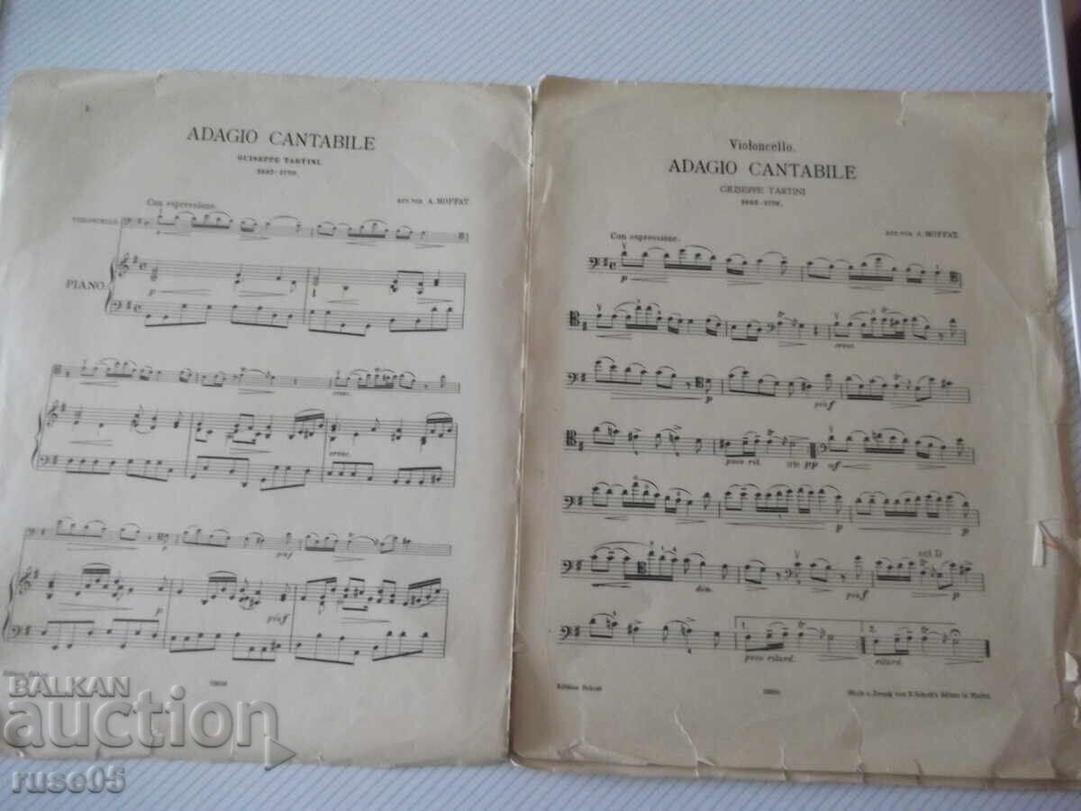 Νότες "Adagio cantabile - G. TARTINI" - 4 σελ με τιμή 5.00 BGN | € 2.56