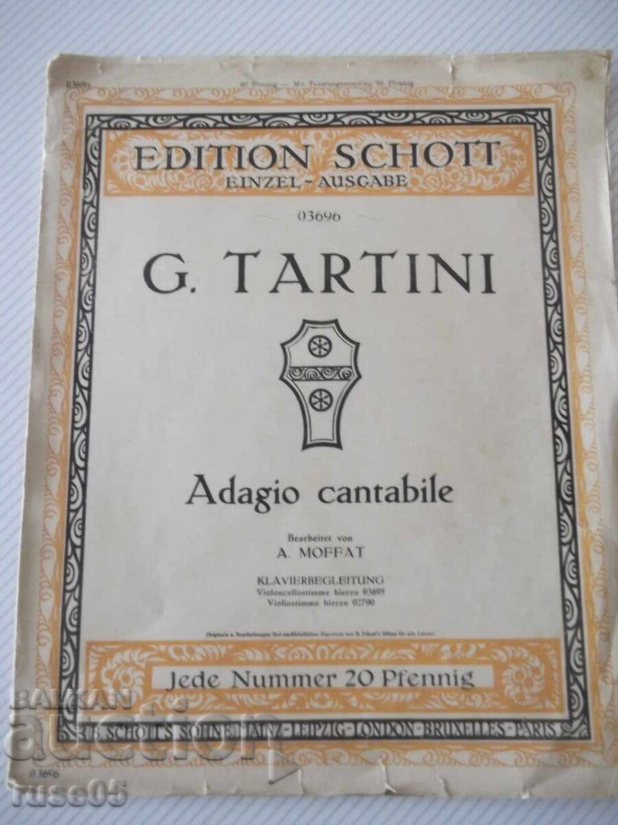 Νότες "Adagio cantabile - G. TARTINI" - 4 σελ