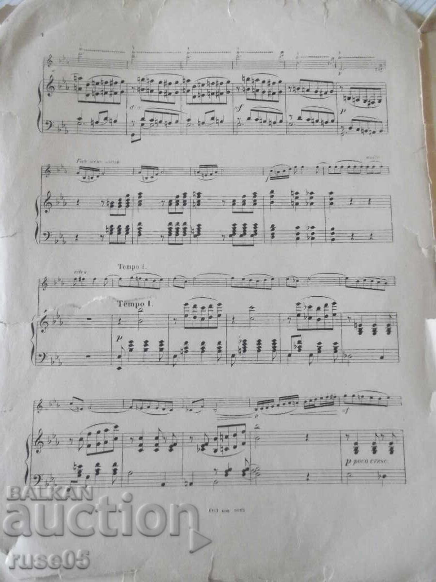 Licitație Note "Melodie - P. Tschaikowsky" - 6 pag Licitație Note "Melodie - P. Tschaikowsky" - 6 pag