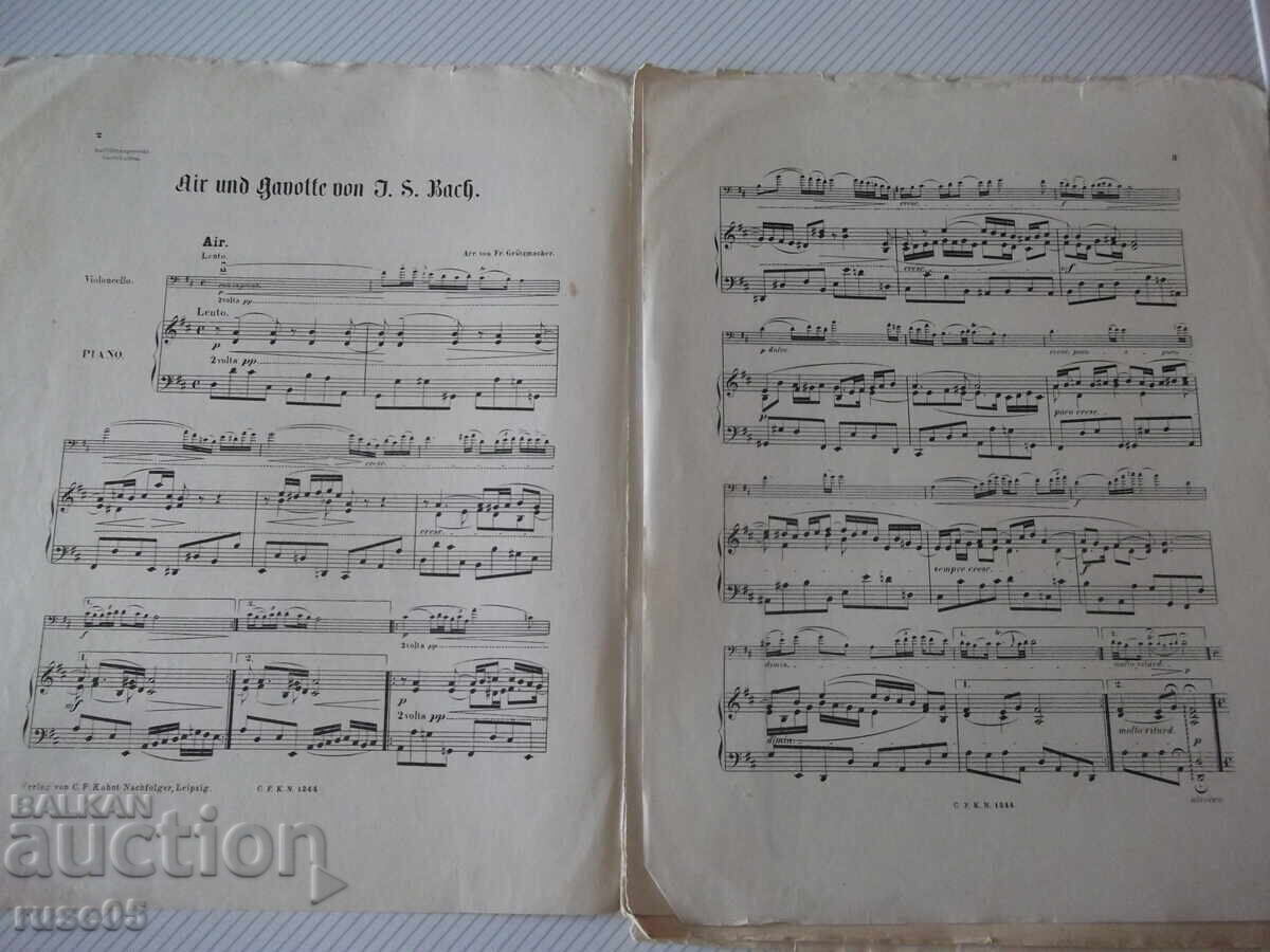 Sheet Music "Sheet Music for Cello and Piano - Fr. Grützmacher" - 8 pages with price 5.00 BGN | € 2.56