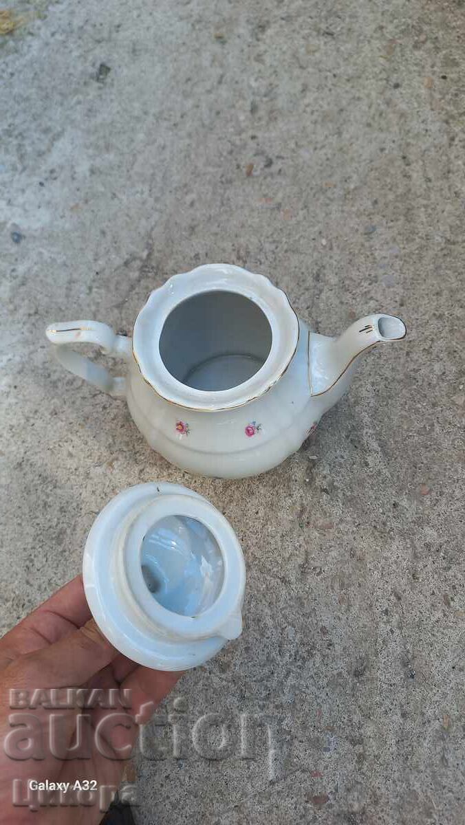 Auction  Old Bulgarian Porcelain Teapot Porcelain