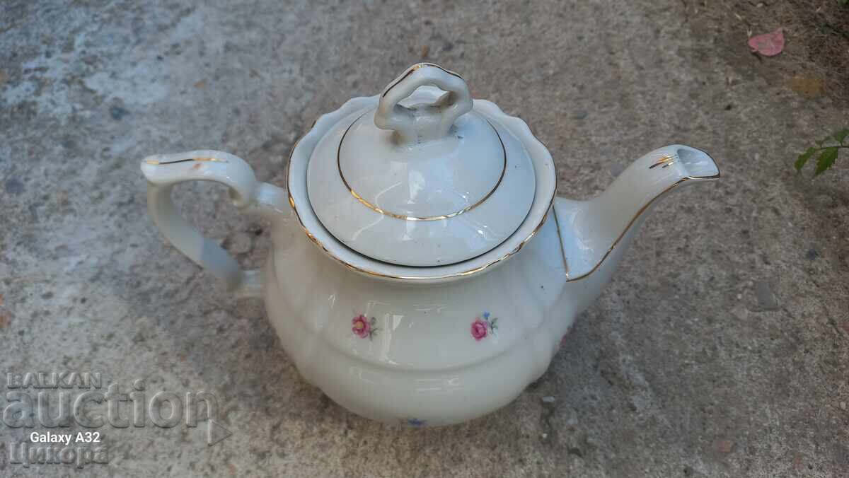 Old Bulgarian Porcelain Teapot Porcelain