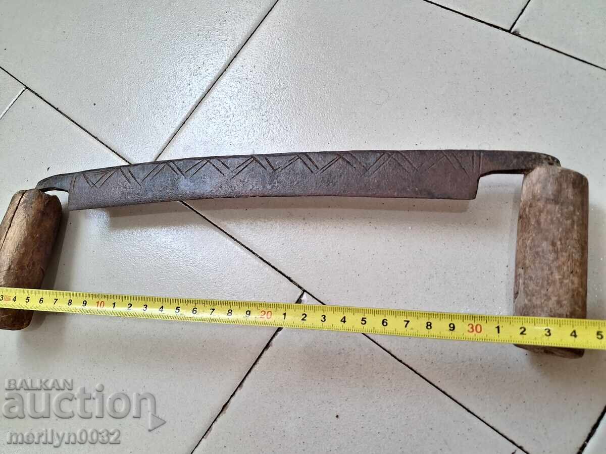 Old forged hand tool wrought iron planer wooden with price 49.00 BGN | € 25.05