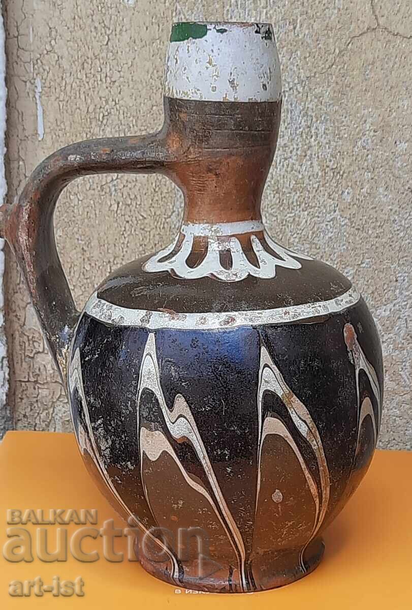 Cană veche glazurată