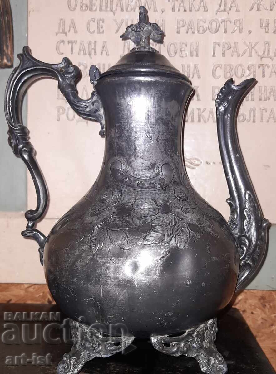 Victorian silver-plated teapot with price 120.00 BGN | € 61.36