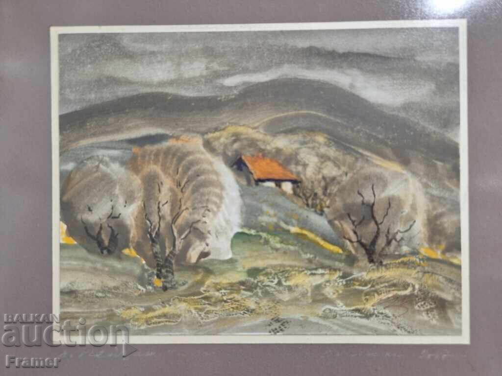 Watercolor by the great artist STOLETNIKA Sava Tsonovski 11r with price 365.00 BGN | € 186.62