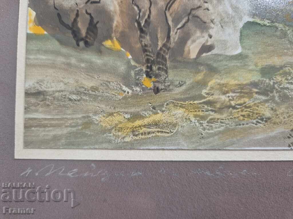 Auction  Watercolor by the great artist STOLETNIKA Sava Tsonovski 11r