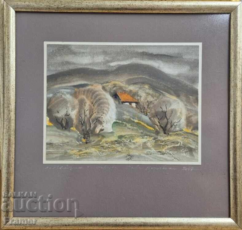 Watercolor by the great artist STOLETNIKA Sava Tsonovski 11r