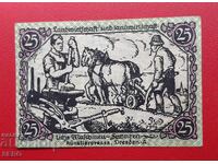 Банкнота-Германия-Тюрингия-Триебес-25 пфенига 1920