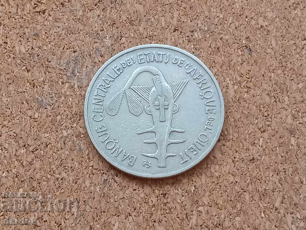 West Africa 100 Francs 1969 with price € 1.00 | 1.96 BGN