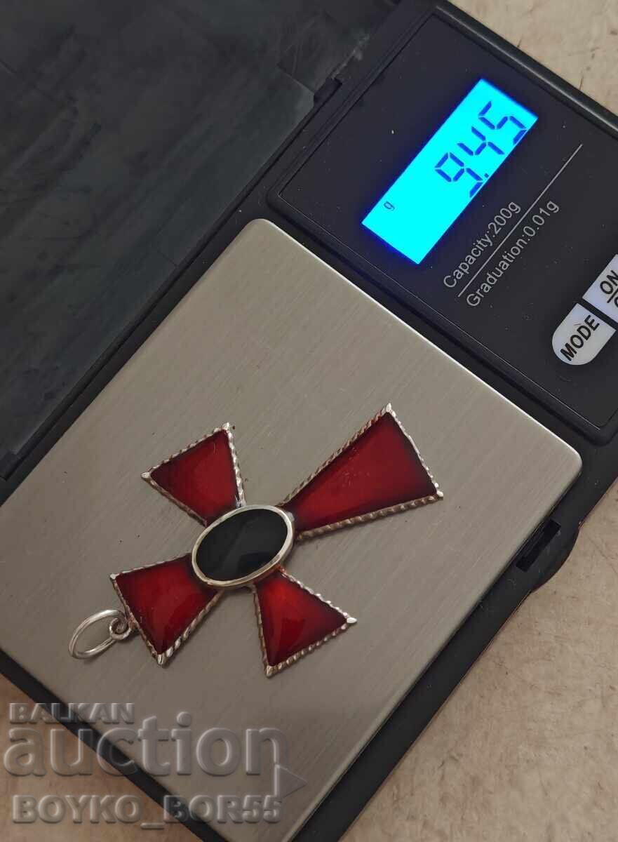 Antique Silver Italian Cardinal's Cross - 6