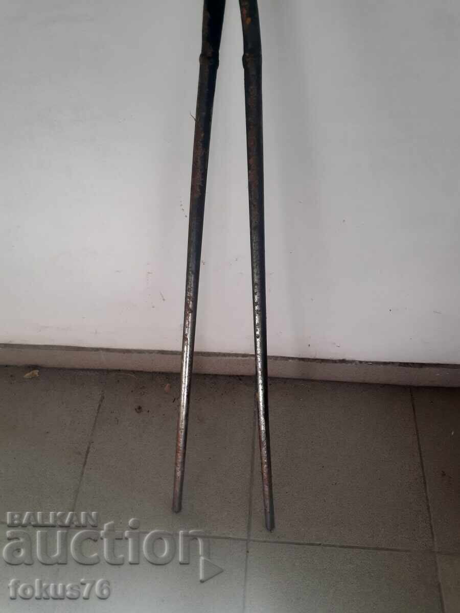 Auction Old forged blacksmith tongs with long handles Auction Old forged blacksmith tongs with long handles